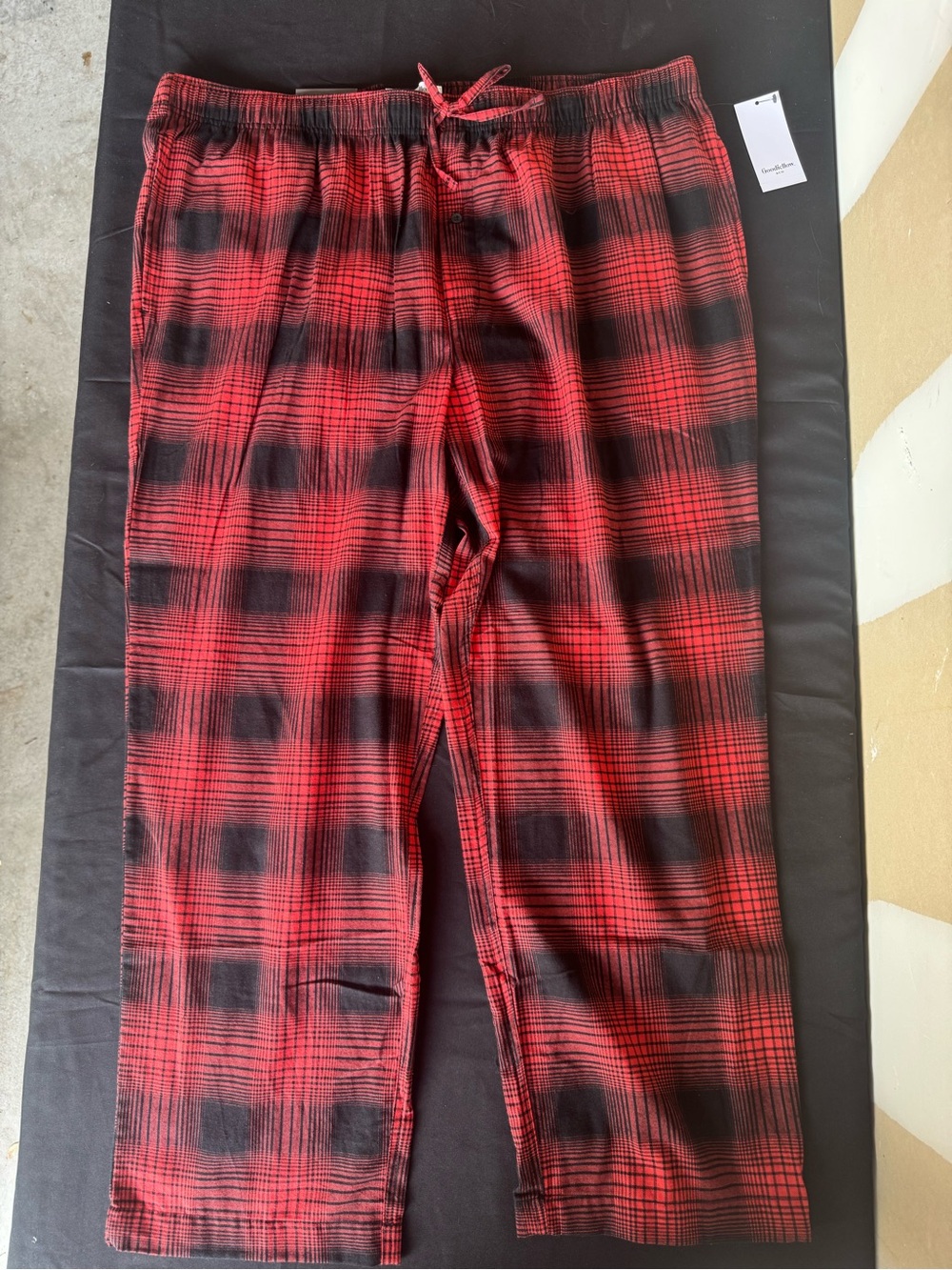 NWT Goodfellow & Co Men's XXL Flannel Pajama Pants Red Black Plaid Sleep Pants
